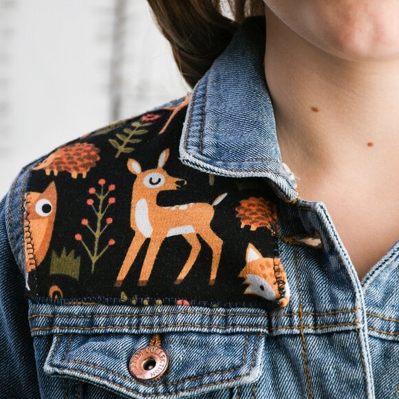 Cisono denim  jacket Girls 12 upcycled - Picture 3 of 7